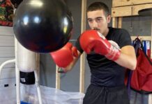 
			
				                                Eighteen-year-old Vinny Varas works out in the gym his father Vincenzo Varas established at their Duplin County home last year when Vinny decided to pursue a career as a professional boxer. (Kathy Grant Westbrook|mountolivetribune.com)
 
			
		