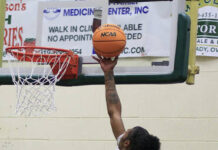 
			
				                                North Duplin’s Donavan Armwood easily converts an open-court layup during first-quarter play against Lejeune. (Rudy Coggins|mountolivetribune.com)
 
			
		